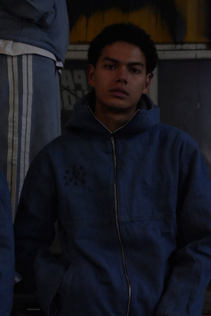 REVERSIBLE BALACLAVA DENIM JACKET