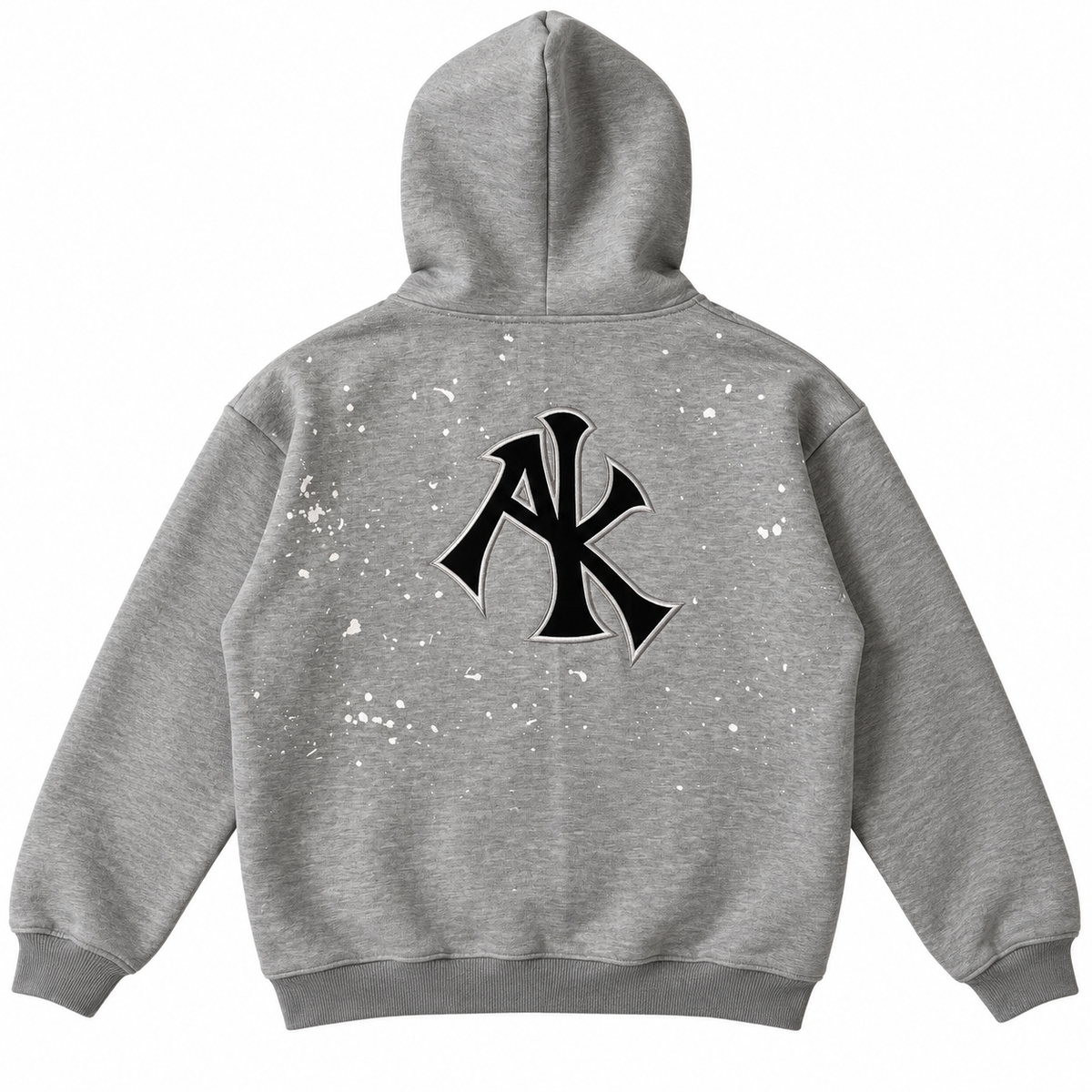 PAINT SPLATTER ZIP UP GREY