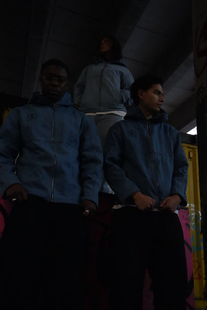 REVERSIBLE BALACLAVA DENIM JACKET