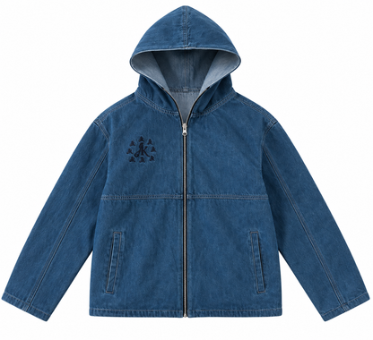 REVERSIBLE BALACLAVA DENIM JACKET