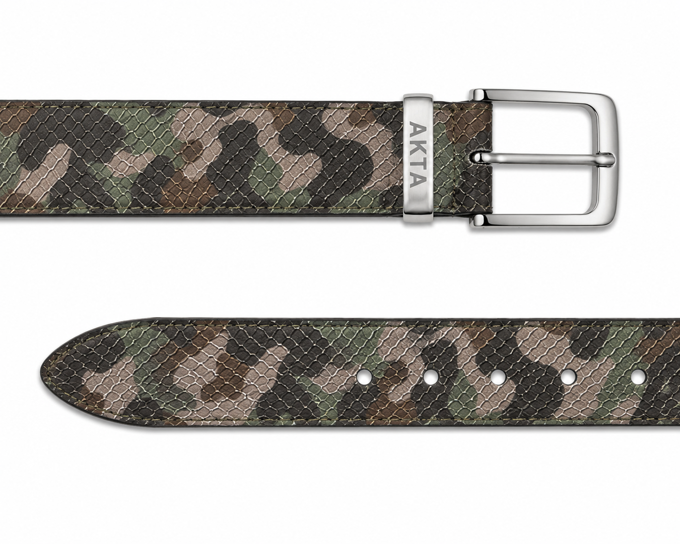 Camo snake skin belt