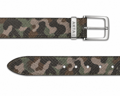 Camo snake skin belt