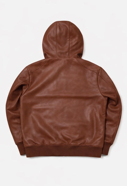 Fireman Clasp Leather Jacket