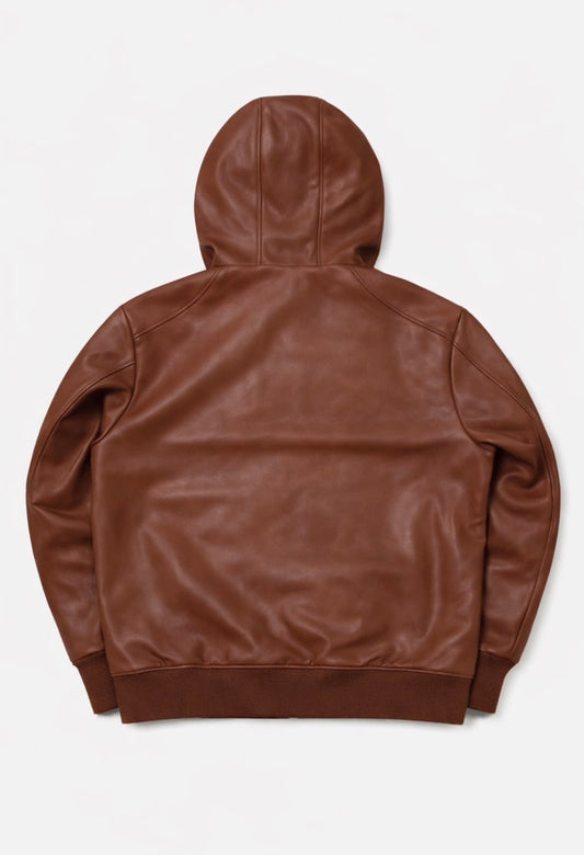 Fireman Clasp Leather Jacket