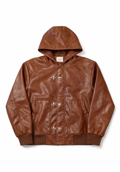 Fireman Clasp Leather Jacket